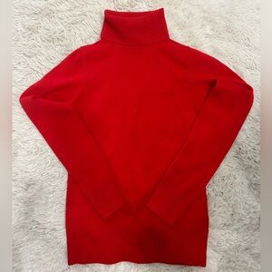 French Connection red turtleneck sweater